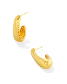 Ellen 18k Gold Vermeil Metal Hoop Earrings