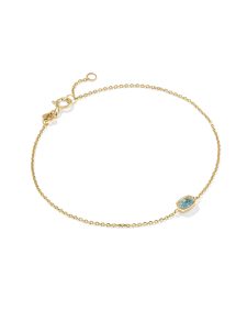 Marisa 14k Yellow Gold December Oval Solitaire Bracelet