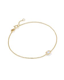 Marisa 14k Yellow Gold June Oval Solitaire Bracelet