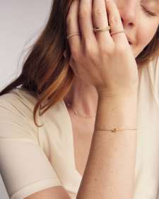 Marisa 14k Yellow Gold November Oval Solitaire Bracelet