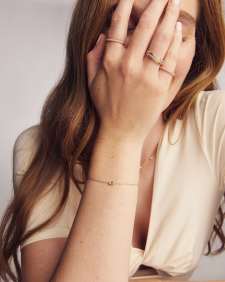 Marisa 14k Yellow Gold November Oval Solitaire Bracelet
