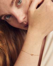 Marisa 14k Yellow Gold November Oval Solitaire Bracelet
