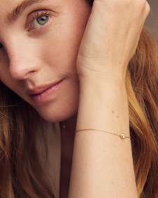Marisa 14k Yellow Gold June Oval Solitaire Bracelet