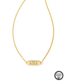Alpha Xi Delta Pendant Necklace