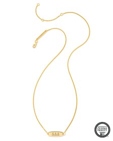 Delta Delta Delta Pendant Necklace in 18k Gold Vermeil