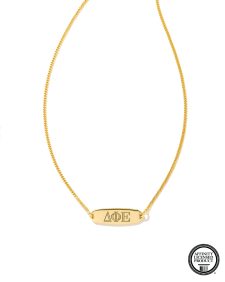Delta Phi Epsilon Pendant Necklace in 18k Gold Vermeil