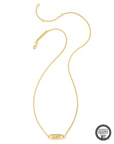 Sigma Delta Tau Pendant Necklace in 18k Gold Vermeil