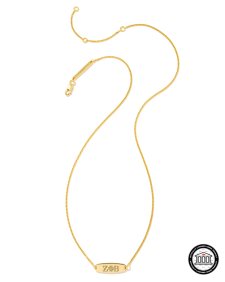 Zeta Phi Beta Pendant Necklace in 18k Gold Vermeil