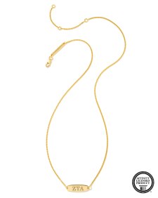 Zeta Tau Alpha Pendant Necklace in 18k Gold Vermeil