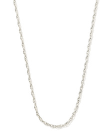 Delicate Rope Chain Necklace in Sterling Silver