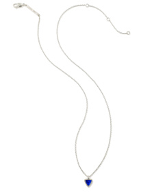 Morgan Sterling Silver Pendant Necklace in Dark Blue Quartz