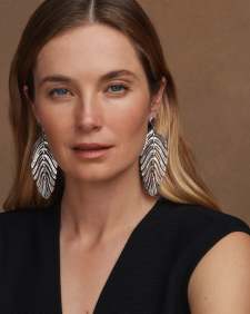 Calliope Vintage Silver Statement Earrings
