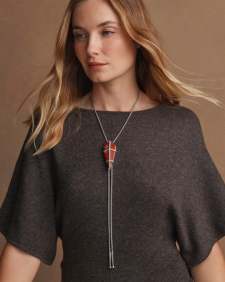 Trinity Vintage Silver Bolo Necklace