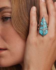 Trinity Vintage Siver Cocktail Ring