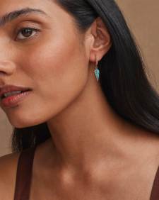 Trinity Vintage Silver Huggie Earrings