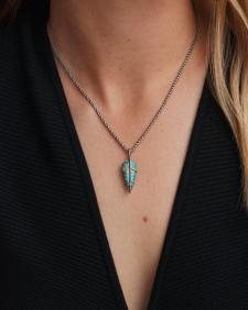 Trinity Vintage Silver Short Pendant Necklace