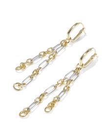 Embry Mixed Metal Chain Huggie Earrings