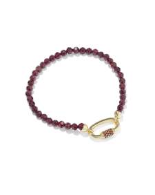 Emery Gold Beaded Stretch Bracelet