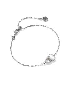 Tatum June Silver Delicate Chain Bracelet