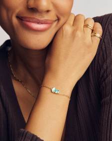 Tatum December Gold Delicate Chain Bracelet