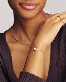 Tatum April Gold Delicate Chain Bracelet