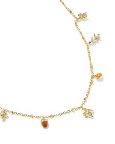 Autumn Gold Charm Necklace