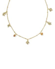 Autumn Gold Charm Necklace