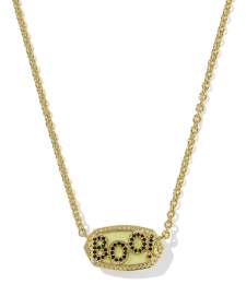 Elisa Gold Boo Short Pendant Necklace