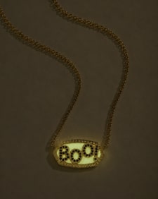 Elisa Gold Boo Short Pendant Necklace