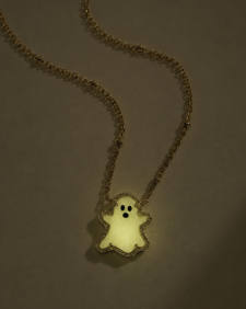 Ghost Gold Short Pendant Necklace