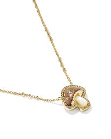 Mushroom Gold Short Pendant Necklace
