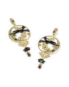 Spooky Night Mixed Metal Statement Earrings