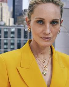 Kimberly 18k Gold Vermeil Pendant Necklace in Green Malachite