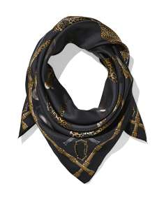 Jaguar Square Scarf in Black
