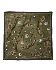 Jaguar Square Scarf in Olive