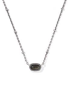 Mini Elisa Vintage Silver Satellite Short Pendant Necklace