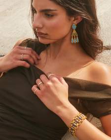 Catherine Vintage Gold Statement Bracelet