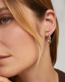 Mini Elisa Vintage Gold Hoop Earrings