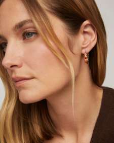 Mini Elisa Vintage Gold Hoop Earrings