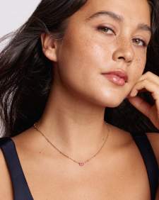 Mini Elisa Vintage Gold Satellite Short Pendant Necklace