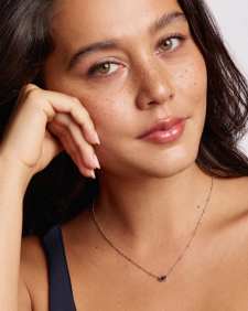 Mini Elisa Vintage Silver Satellite Short Pendant Necklace