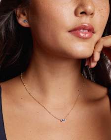 Mini Eye Gold Stud Earrings