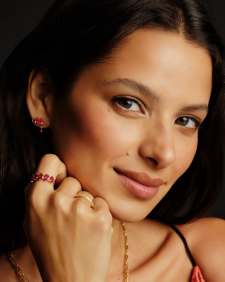 Vampire Gold Stud Earrings