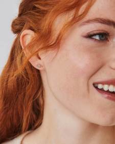 0.17 ct Stella 14k Yellow Gold Stud Earrings in White Diamond