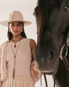 Ansel Rose Lariat Necklace