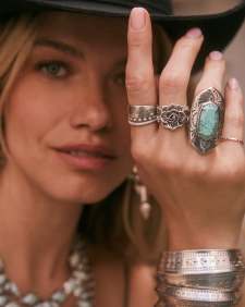 Ansel Rose Cocktail Ring in Vintage Silver