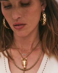 Tiny Cowboy Boot 14k Yellow Gold Single Stud Earring in White Diamond