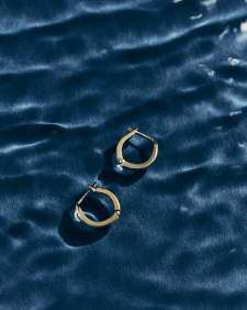 Lorena 14k Gold-Filled Small Metal Huggie Earrings