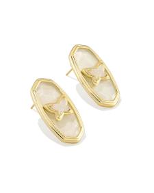 Dolly Parton x Kendra Scott Ellie Butterfly Gold Stud Earrings