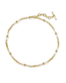 Bree Gold Beaded Link and Chain Necklace